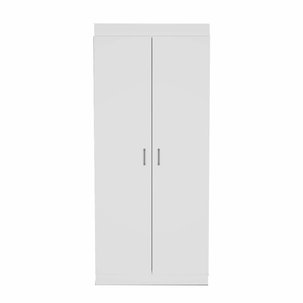 63” Classic White Pantry Cabinet with Two Full Size Doors - Homeroots - Flyclothing LLC