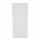 63” Classic White Pantry Cabinet with Two Full Size Doors - Homeroots