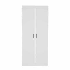 63” Classic White Pantry Cabinet with Two Full Size Doors - Homeroots