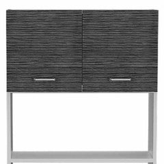 79" Gray Pantry Cabinet with Three Storage Shelves - Homeroots