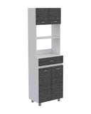 79" Gray Pantry Cabinet with Three Storage Shelves - Homeroots