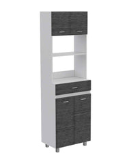 79" Gray Pantry Cabinet with Three Storage Shelves - Homeroots