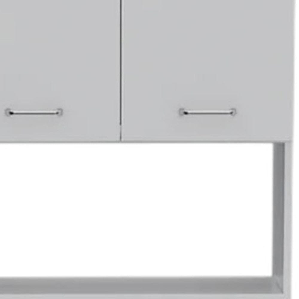 79" White Pantry Cabinet with Three Shelves - Homeroots