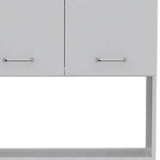 79" White Pantry Cabinet with Three Shelves - Homeroots - Flyclothing LLC