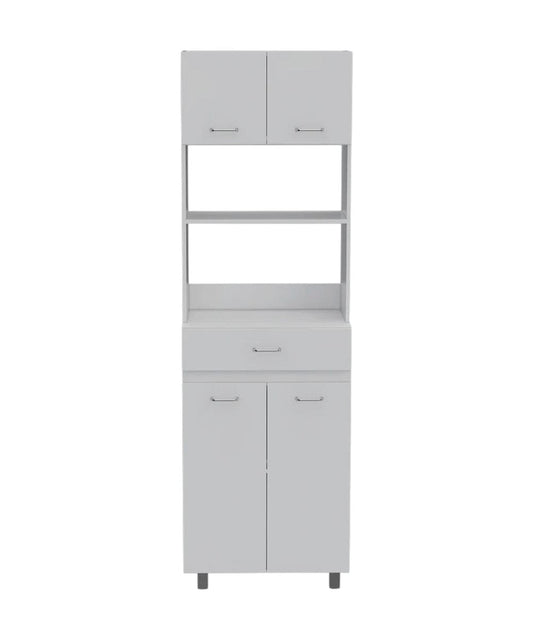 79" White Pantry Cabinet with Three Shelves - Homeroots