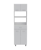79" White Pantry Cabinet with Three Shelves - Homeroots