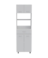 79" White Pantry Cabinet with Three Shelves - Homeroots