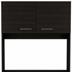 71" Modern Black Pantry Cabinet with Three Storage Shelves - Homeroots