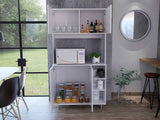 71" Modern White Pantry Cabinet with Five Shelves - Homeroots - Flyclothing LLC