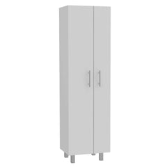 71" White Versatile Tall Pantry Cabinet with Five Shelves - Homeroots