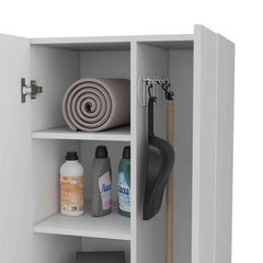 71" White Versatile Tall Pantry Cabinet with Five Shelves - Homeroots