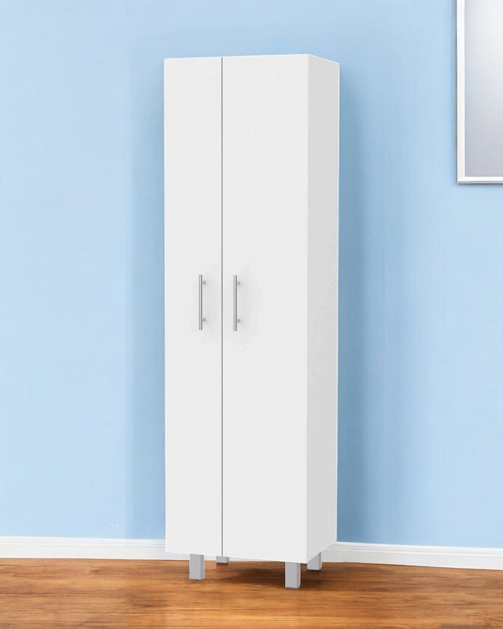 71" White Versatile Tall Pantry Cabinet with Five Shelves - Homeroots