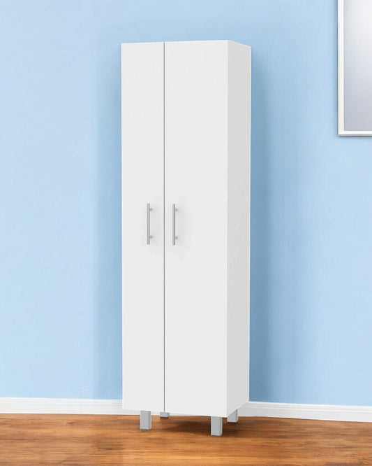 71" White Versatile Tall Pantry Cabinet with Five Shelves - Homeroots