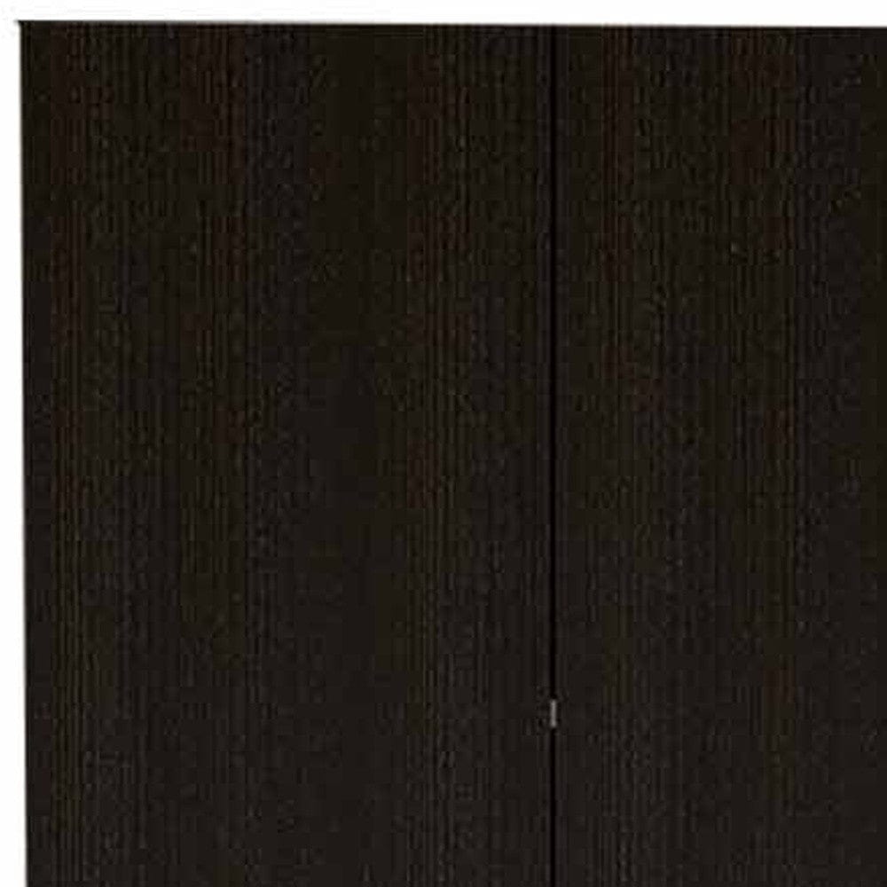 79" Modern Black Pantry Cabinet with Two Doors and Five Shelves - Homeroots