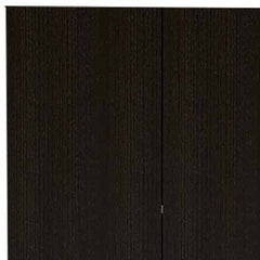 79" Modern Black Pantry Cabinet with Two Doors and Five Shelves - Homeroots