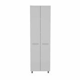 78" Modern White Pantry Cabinet with Two Full Size Doors - Homeroots - Flyclothing LLC