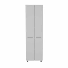 78" Modern White Pantry Cabinet with Two Full Size Doors - Homeroots