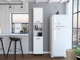 78" Modern White Pantry Cabinet with Five Shelves - Homeroots - Flyclothing LLC