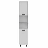 78" Modern White Pantry Cabinet with Five Shelves - Homeroots - Flyclothing LLC