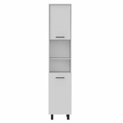 78" Modern White Pantry Cabinet with Five Shelves - Homeroots