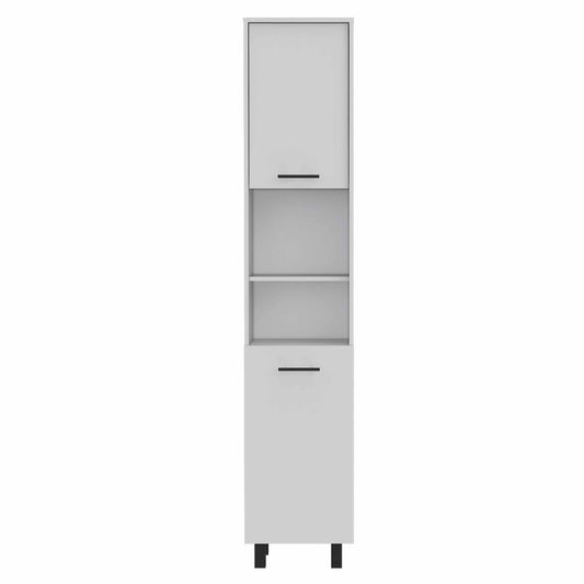 78" Modern White Pantry Cabinet with Five Shelves - Homeroots