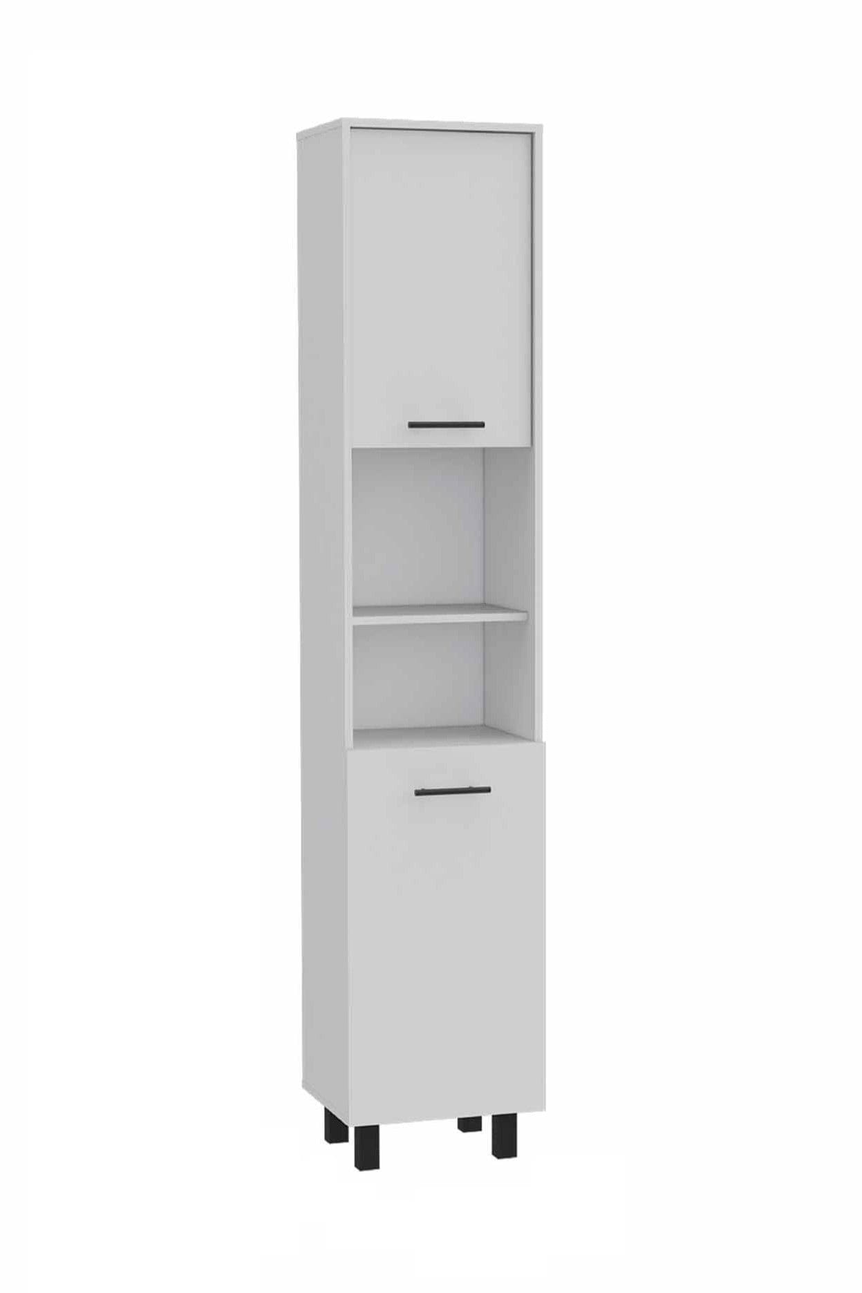 78" Modern White Pantry Cabinet with Five Shelves - Homeroots