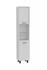 78" Modern White Pantry Cabinet with Five Shelves - Homeroots