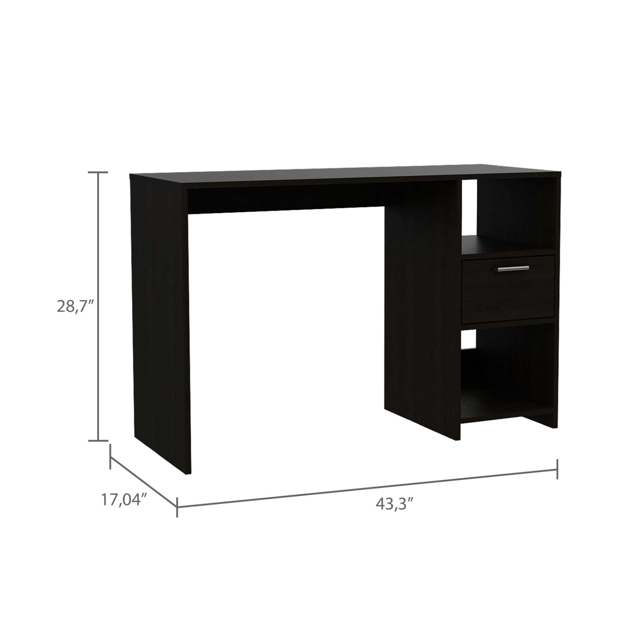 43" Black Computer Desk - Homeroots