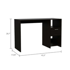 43" Black Computer Desk - Homeroots