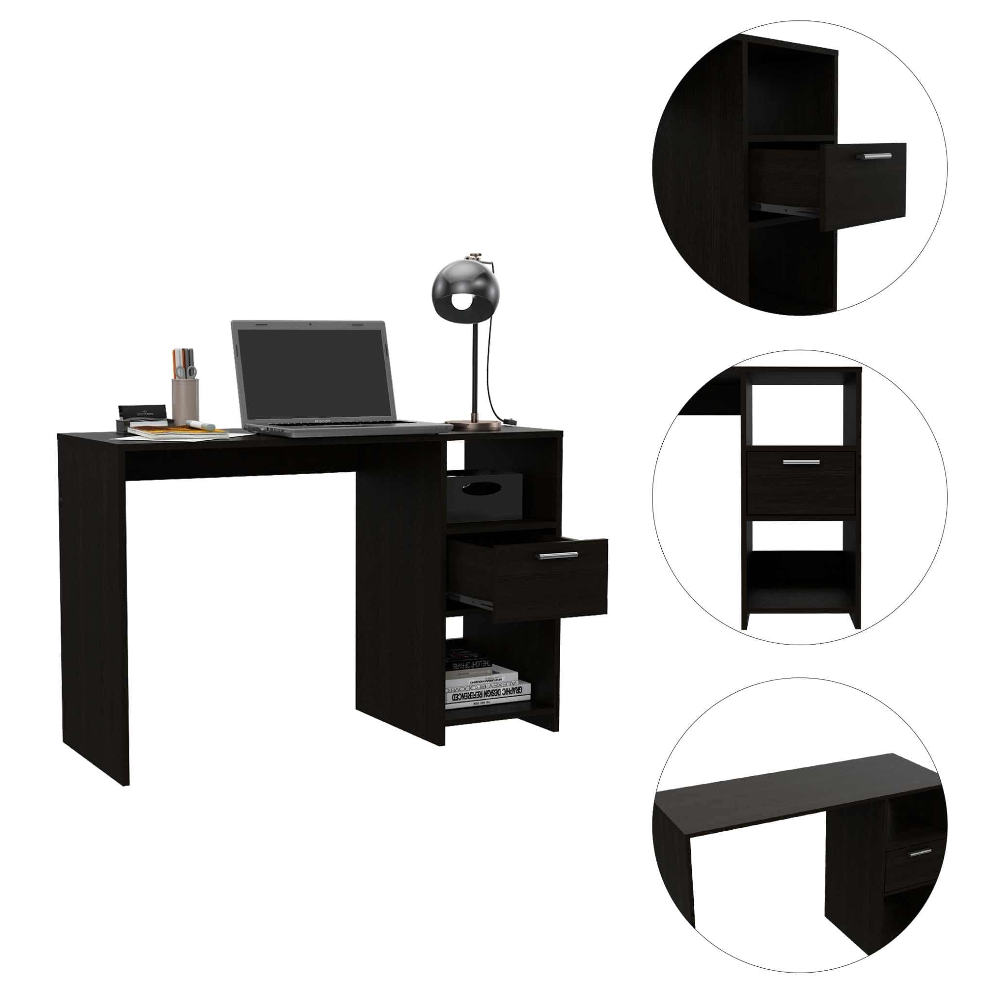 43" Black Computer Desk - Homeroots