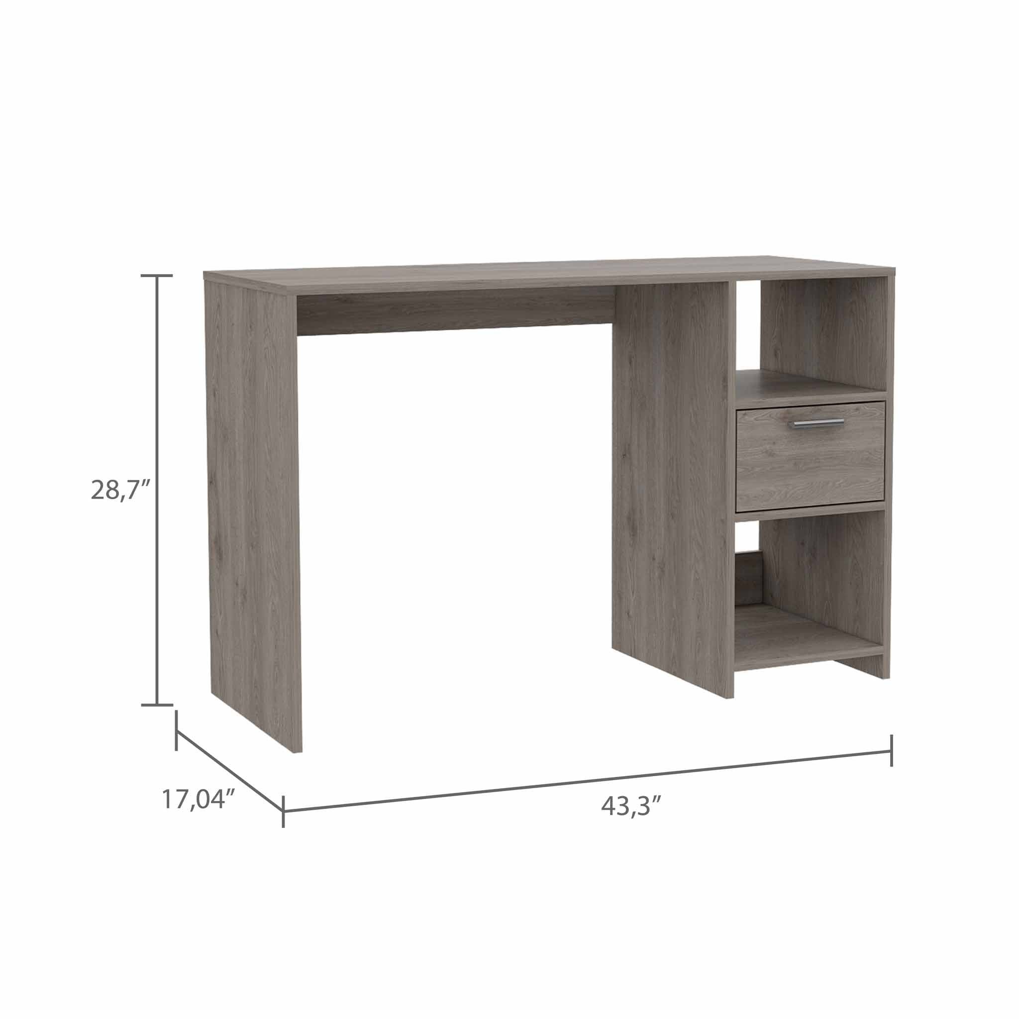 43" Light Gray Computer Desk - Homeroots