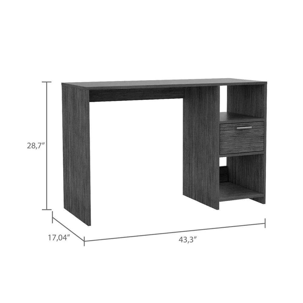 43" Gray Computer Desk - Homeroots - Flyclothing LLC