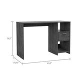 43" Gray Computer Desk - Homeroots - Flyclothing LLC