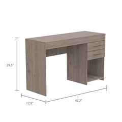 47" Light Gray Computer Desk With Two Drawers - Homeroots