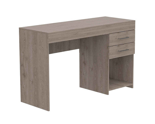 47" Light Gray Computer Desk With Two Drawers - Homeroots