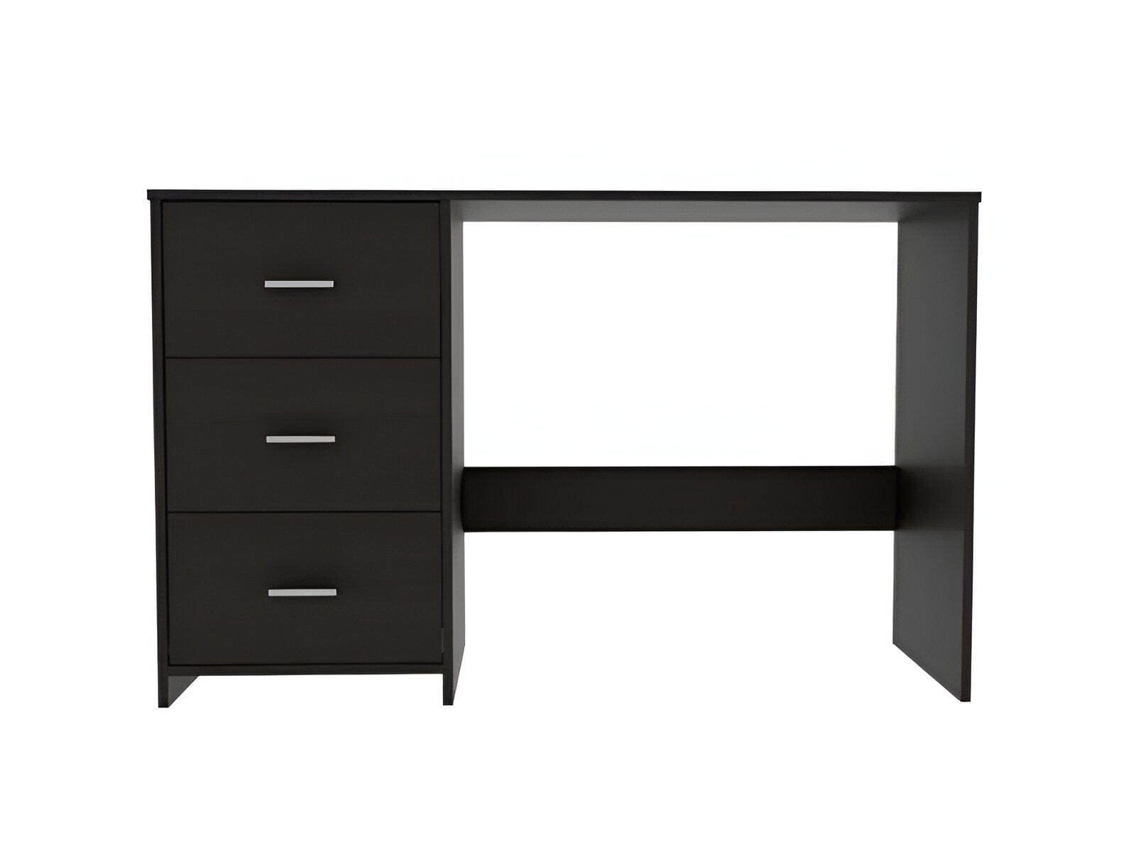 48" Black Computer Desk With Three Drawers - Homeroots - Flyclothing LLC