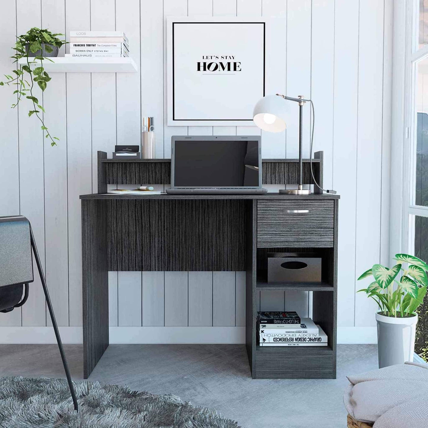 40" Brown Computer Desk - Homeroots - Flyclothing LLC