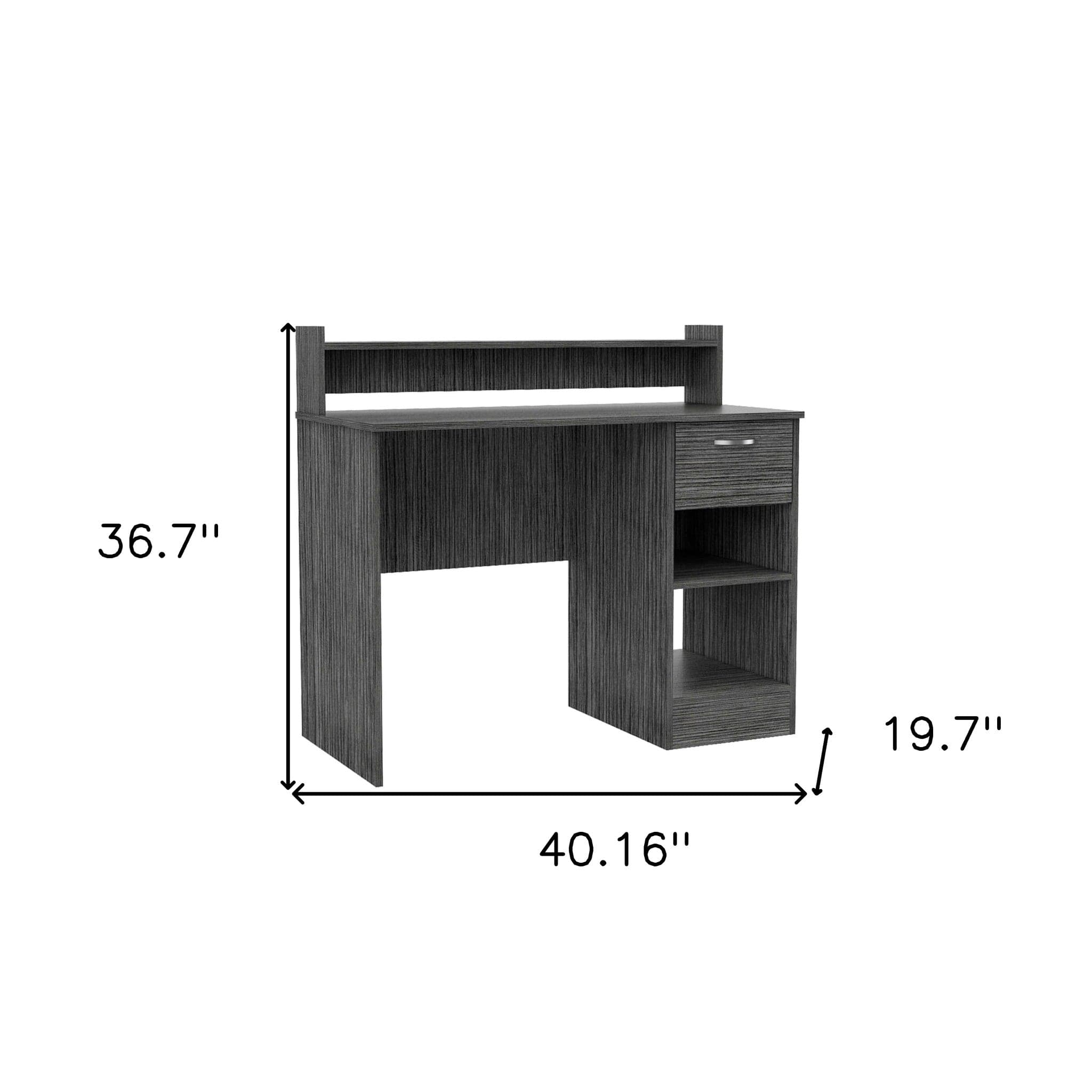 40" Brown Computer Desk - Homeroots