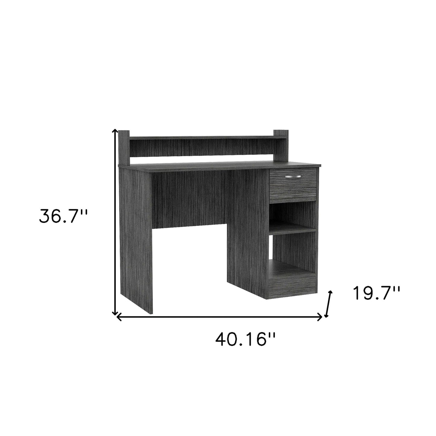 40" Brown Computer Desk - Homeroots - Flyclothing LLC