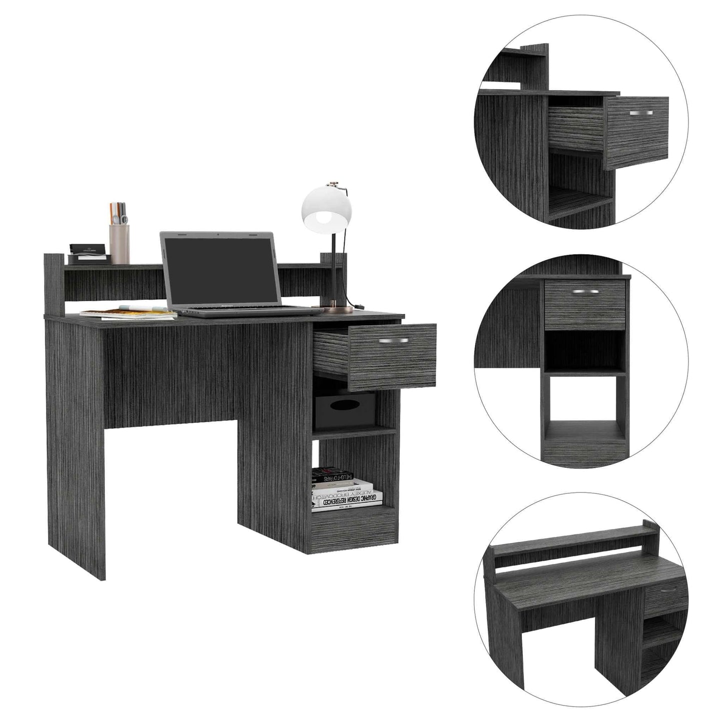 40" Brown Computer Desk - Homeroots - Flyclothing LLC