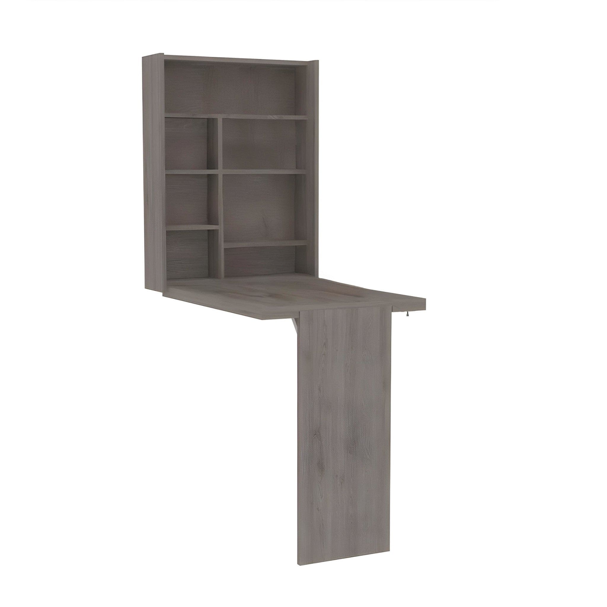 24" Light Gray Floating Desk - Homeroots - Flyclothing LLC