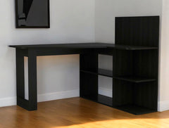 47" Black L Shape Computer Desk - Homeroots