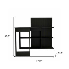 47" Black L Shape Computer Desk - Homeroots
