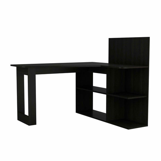 47" Black L Shape Computer Desk - Homeroots