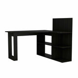 47" Black L Shape Computer Desk - Homeroots
