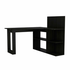 47" Black L Shape Computer Desk - Homeroots