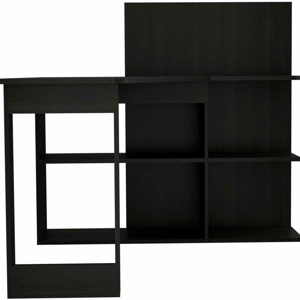 47" Black L Shape Computer Desk - Homeroots