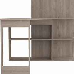 47" Light Gray L Shape Computer Desk - Homeroots