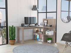 47" Light Gray L Shape Computer Desk - Homeroots
