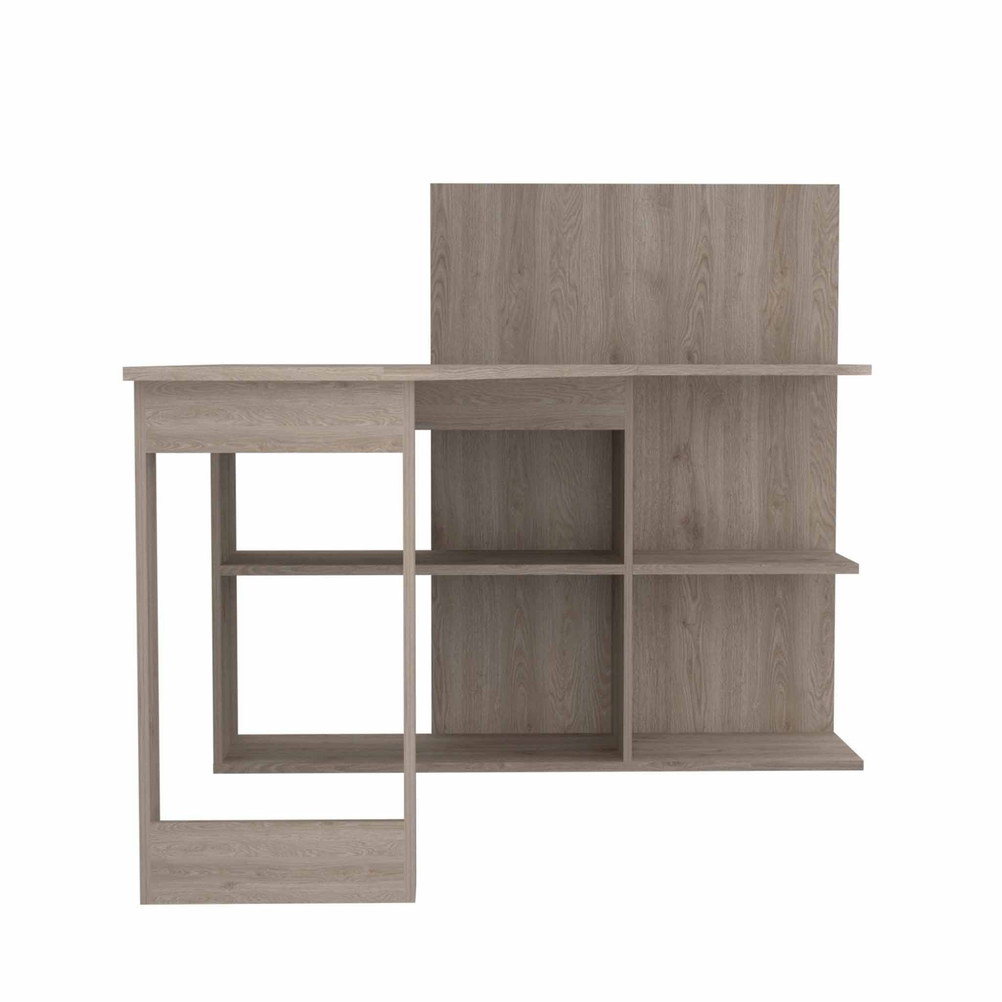 47" Light Gray L Shape Computer Desk - Homeroots